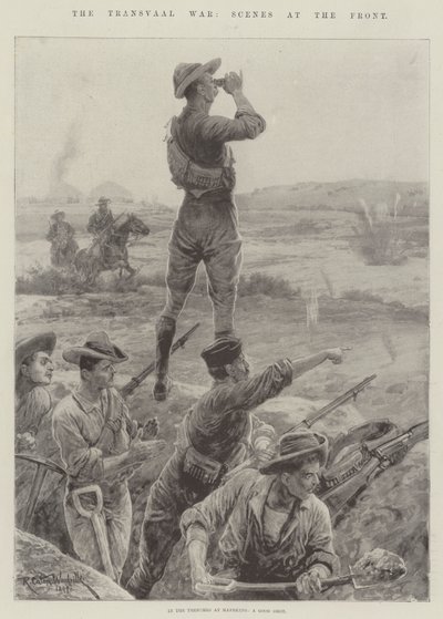 トランスバール戦争、最前線のシーン 作： Richard Caton Woodville junior
